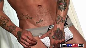 muscular british bodybuilder solo masturbation