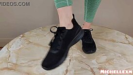 Ever tried on sneakers for a kinky twist like this?