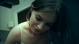 Sucking teen 18+ gets sperm in handjob cumshot pov with monster cock