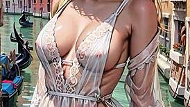 AI Blonde in Venice Publicly Flashes Pussy Under Skirt Outdoors