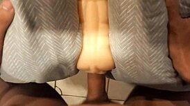 Wow, fucking that rubber pussy hard!