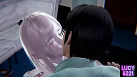 my pink girlfriend sucks monster cock in 3d porn