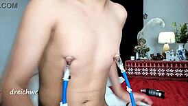 Ever wondered what a nipple sucker does for men in a solo Spanish session? Curious fetish unfolds.