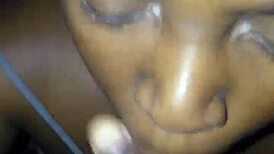 What's wetter: head or pussy on ebony babe?