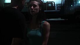 young vixen anya olsen in a public bondage scene