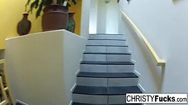 Steamy shower turned wild with Christy, Dahlia, and Ivan enjoying hot lesbian play. Their tattooed bodies glistened under water.