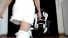 slut easter bunny cosplay banging her holes for promo