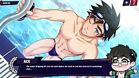 Bodybuilder asks, 'want to swim in my cum?' in outdoor demo