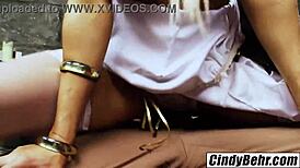 cindy behr, busty british woman, slams big cock with raw power