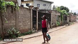 this ebony beauty is having amazing sex with a stranger in every position