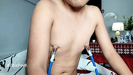 Ever wondered what a nipple sucker does for men in a solo Spanish session? Curious fetish unfolds.