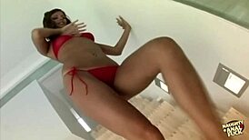 hot brunette craves a deep cunt lick before hard drilling