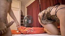 i pounded that european milf in her satin lingerie, rimming her ass before anal fucking