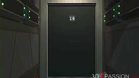 i fucked the super busty cuffed girl with the sci-fi sex machine