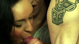 this clothed babe is giving an awesome titty fuck to the rod