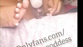 Sexy thot uses dildo for squirt