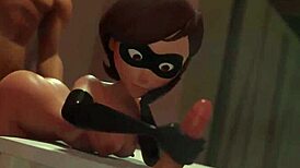 hey, check out this helen parr threesome with tits and fucking