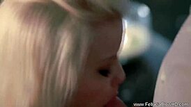 Damn! Classy Blonde Masters Deep CFNM Blowjob with Style!