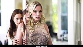 did the brunette babysitter seduce you with her big tits and fingering?