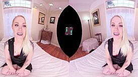 I watch Vrhush Ash Hollywood strip and masturbate in POV VR