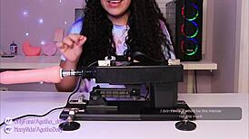 unboxing my new sex machine - agatha dolly testing its speed, getting on all fours.