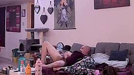 Wife Slut Swallows Big Cock Cum in Mouth Creampie Hidden