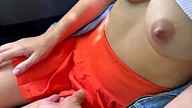 Impudent guy seduces modest girl for deepthroat on the street