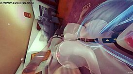 Teen girl gets FUCKED from side in POV anime style.