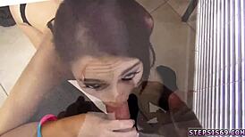 Petite Teen Miss Sucks Stepbro’s Banana at Casting