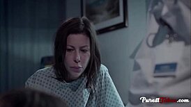 alexis faux in hollywood porn gets oral femdom with spanking and threesome in hospital