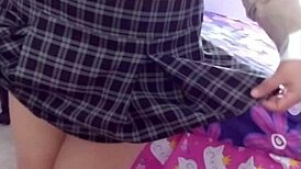 hermosa novia grabada mientras cogen