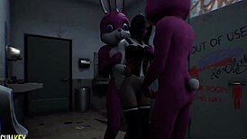 Cartoon slut takes monster cock anal