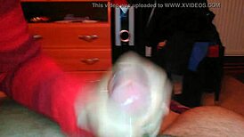 Raw Amateur Handjob Ends in Messy Cum Shot