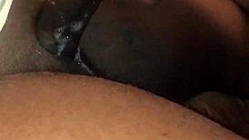 Ebony Woman Engages In Deepthroat With Big Black Cock.