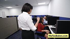 Secretary Sasha Pearl craves nasty facial cumshots.