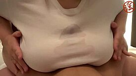 Eros-javjav 0516 - Asian housewife titty fucks and cums hard