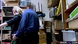 teen 18+ stole thongs at office and sucked cock to avoid jail