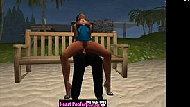 At The Seaside Cabins, Cartoon Characters Have A Beach Encounter