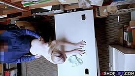 teen 18+ stole thongs at office and sucked cock to avoid jail