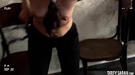 Dirty Sarah stumbles into an anal surprise. outdoor public gaping with extreme toys shocks everyone.