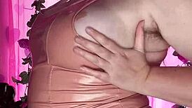 Teasing in LATEX DRESS with that HUGE ASS!