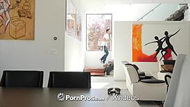 pornpros blonde craves morning cock during steamy shower time