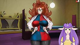 Android 21 gives intense blowjob in Dragon Ball hentai adventure