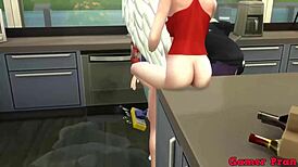 Hinata y Amigas: Madara y Radi Organizan Orgía en la Cocina con Culos Llenos