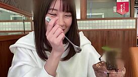 i was excited for my first pov sex with the skinny asian girl and her natural tits