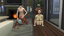 Neighbor lunch turns into group orgy in Sims 3D hentai
