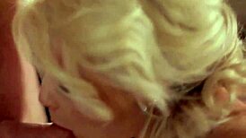 real blonde babe enjoys oral session