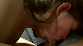 Deep Blowjob and Spitting on Huge Cock in Car Compilation