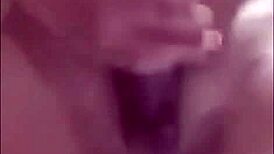 Big cock shemale masturbates to huge cumshot in amateur video!