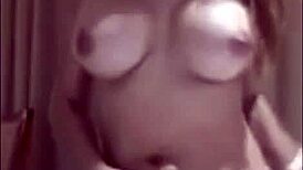 Big cock shemale masturbates to huge cumshot in amateur video!